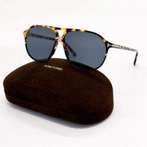 NEW TOM FORD SUNGLASSES BRUCE TF1026 05A HAVANA BLACK MEN EYEWEAR FT1026/S 05A